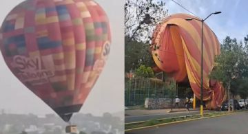 Globo aerostático se desploma en San Martín de las Pirámides: Así captaron el dramático momento